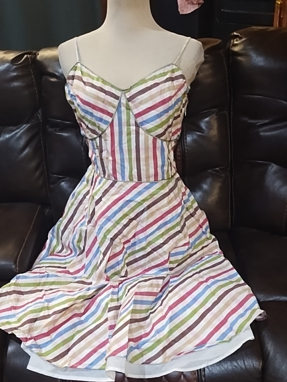 Lapis Multicolor Striped Midi Sundress